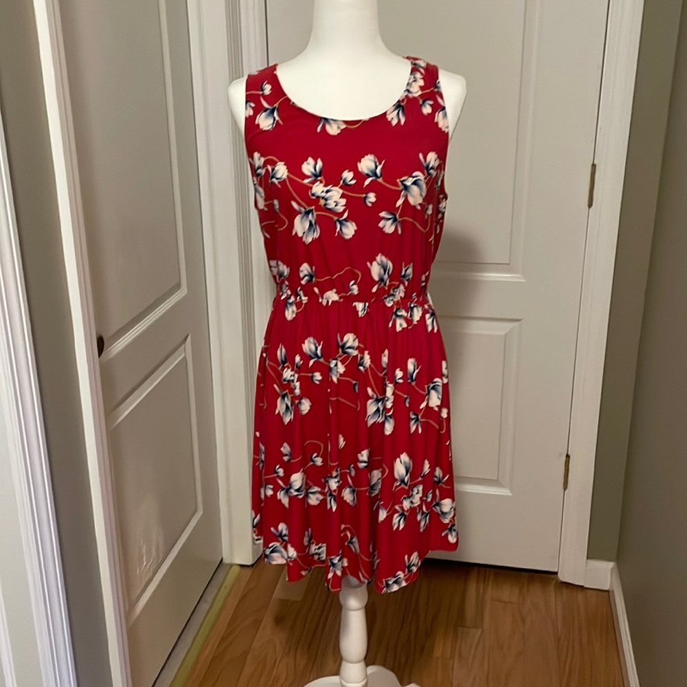 Red swing dress